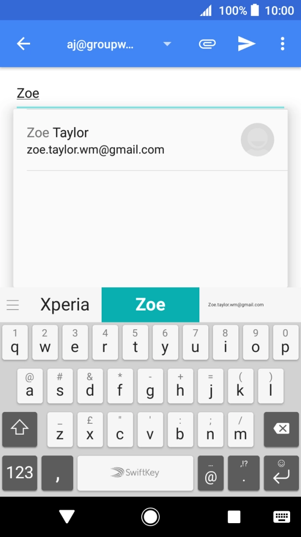 Press the required contact.