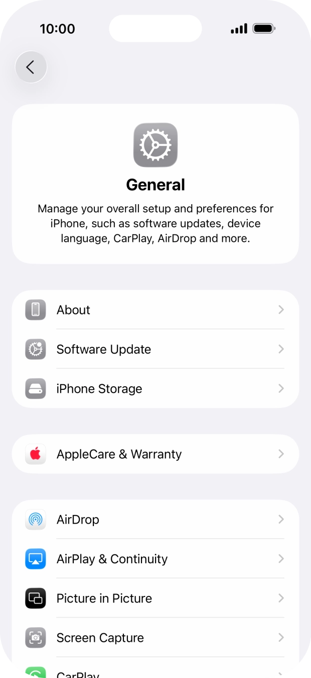 Press Software Update. If a new software version is available, it's displayed. Follow the instructions on the screen to update the phone software.