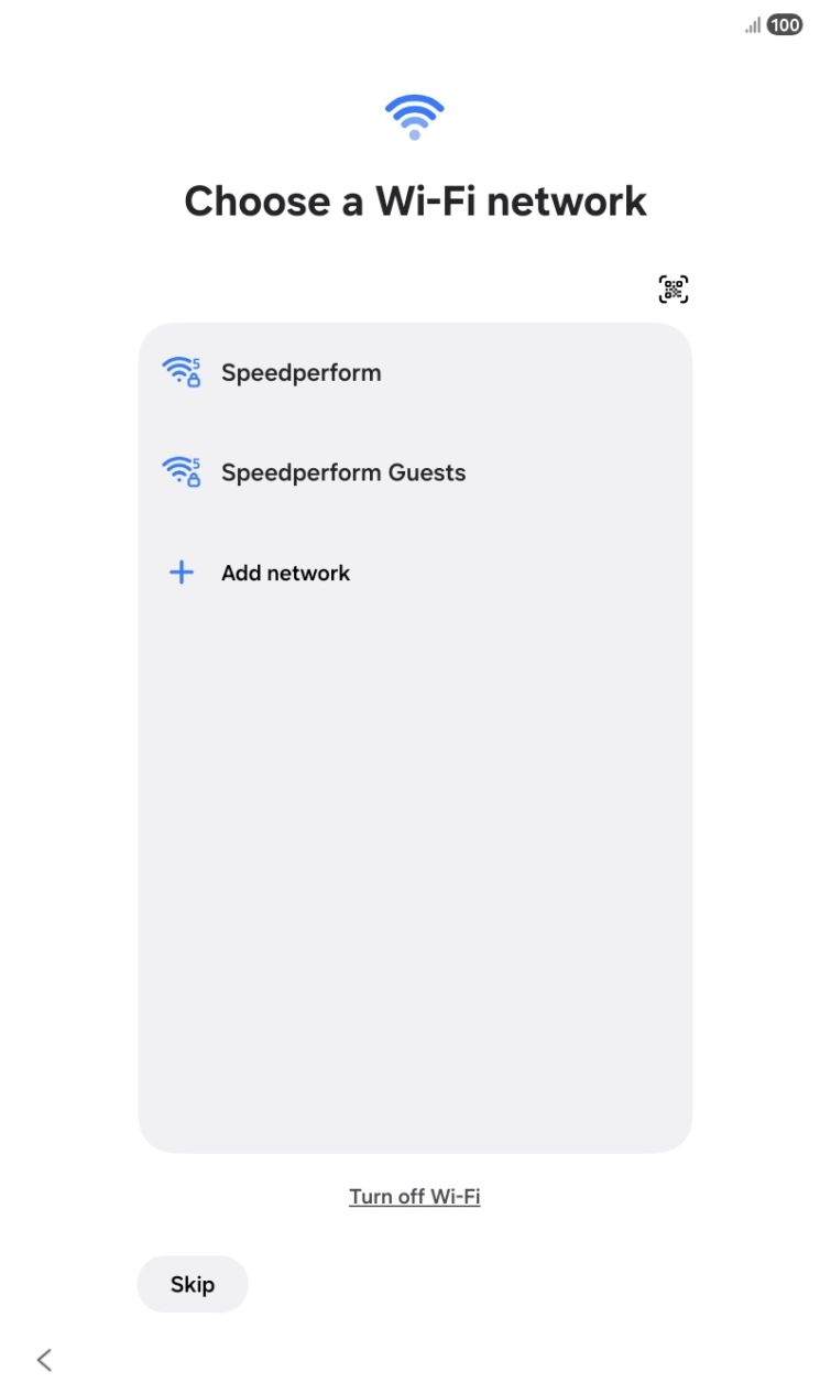 Press the required WiFi network.