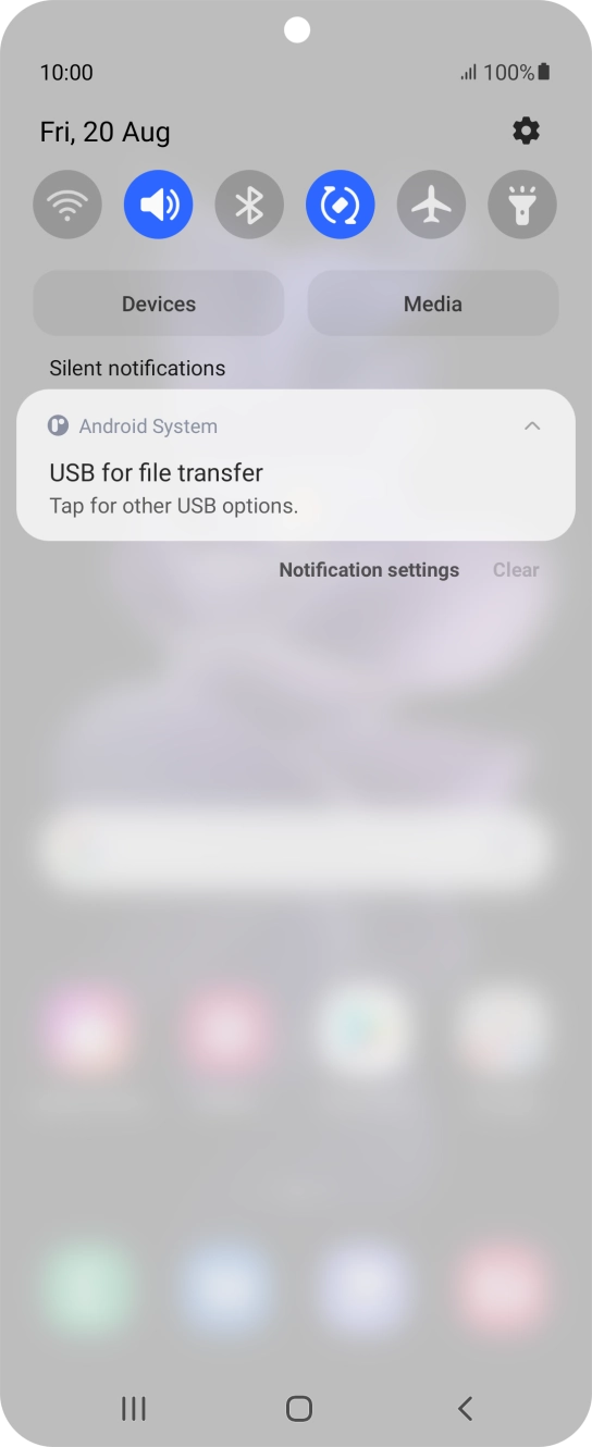 Press Tap for other USB options.. Press Tap for other USB options..