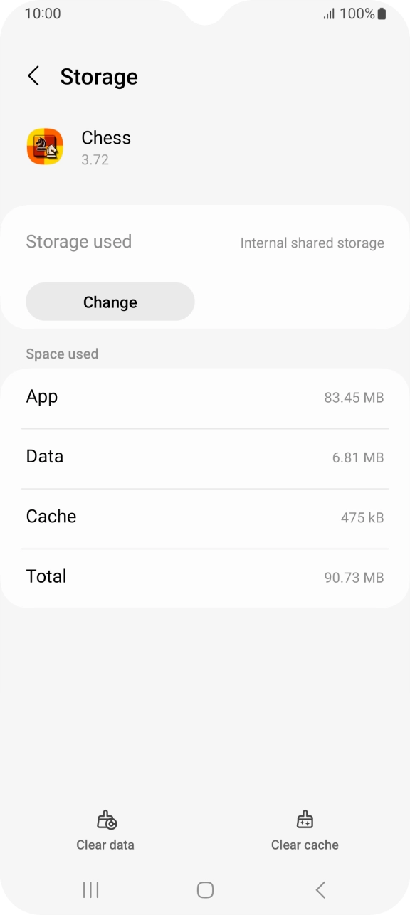 Press Clear cache.