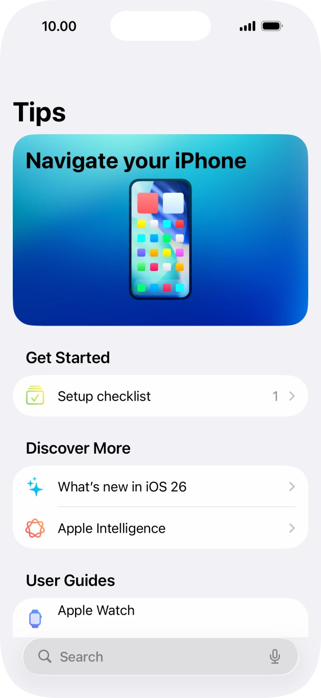 Slide your finger upwards starting from the bottom of the screen to return to the home screen.