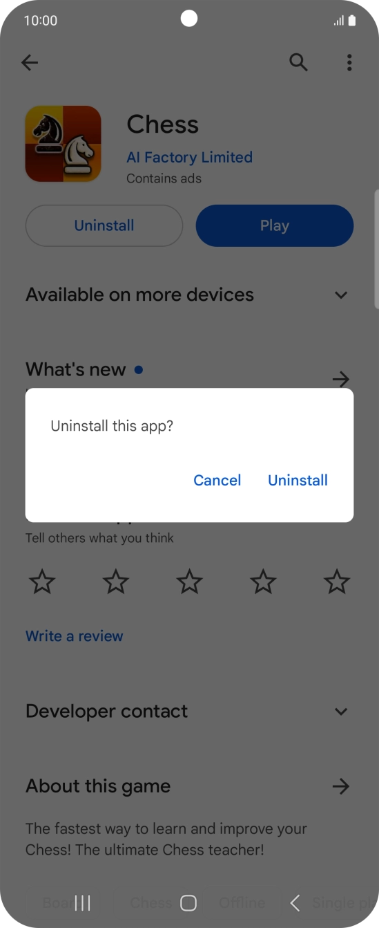 Press Uninstall.