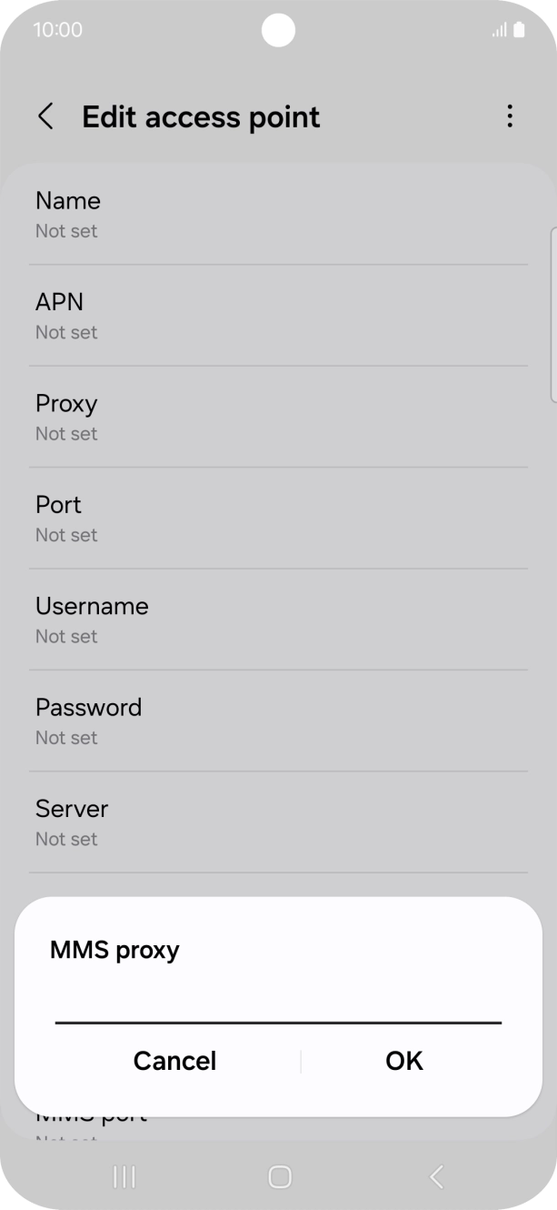 Key in 82.132.254.1 and press OK. Key in 82.132.254.1 and press OK.