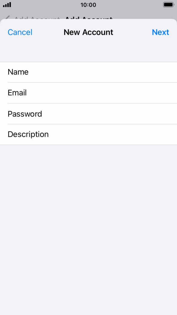 Press Description and key in the required name. Press Description and key in the required name.