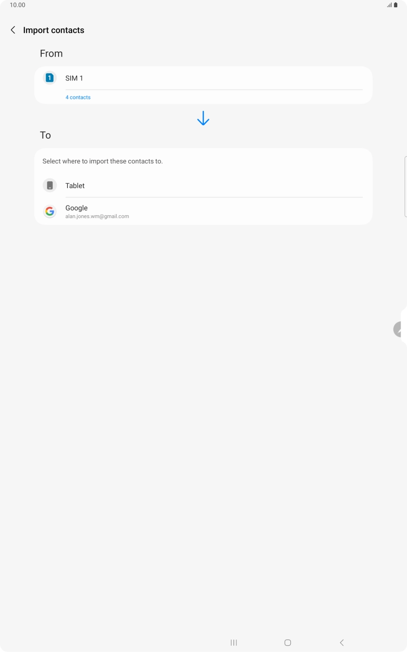 Press the required Google account. Press the required Google account.