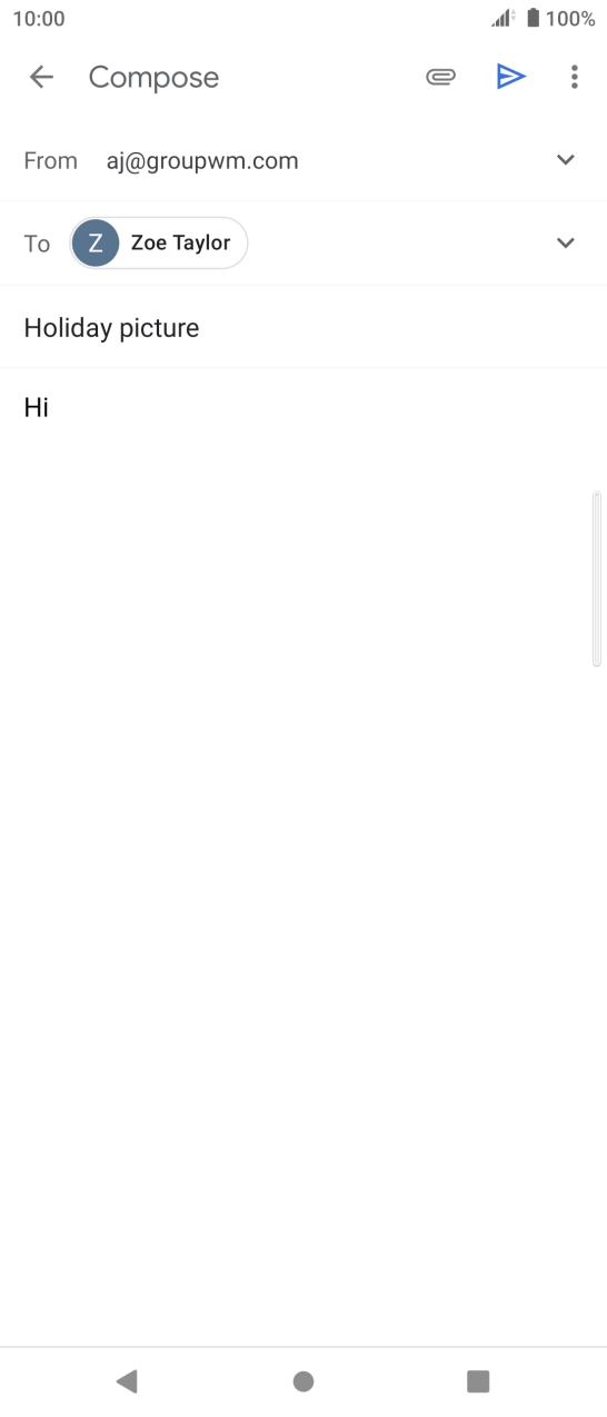 Press the attachment icon.