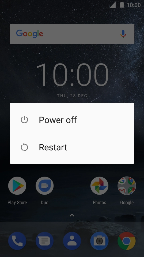 Press Power off.