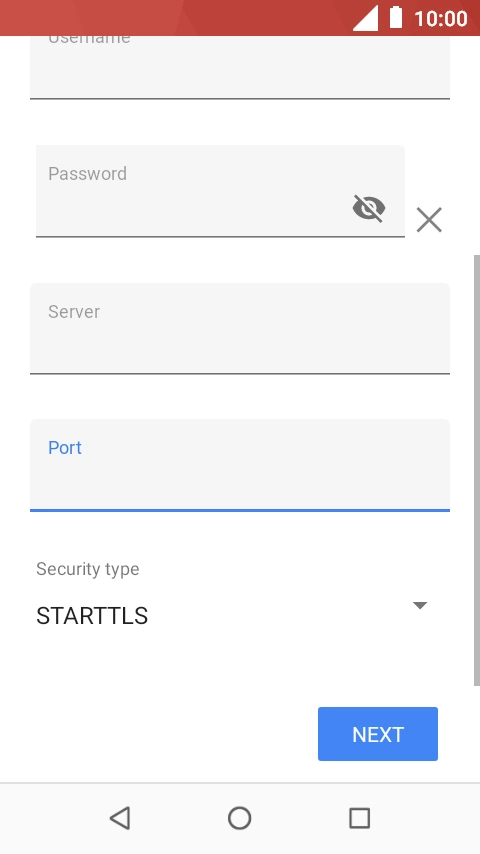 Press the drop down list below 'Security type'. Press the drop down list below 'Security type'.
