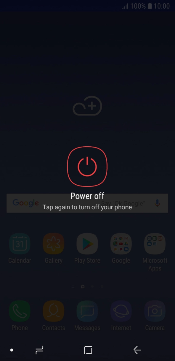Press Power off.
