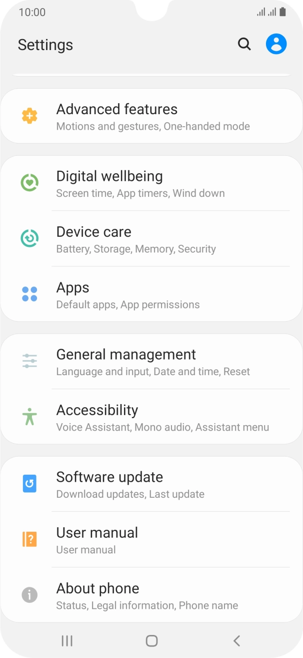 Press Software update. Press Software update.