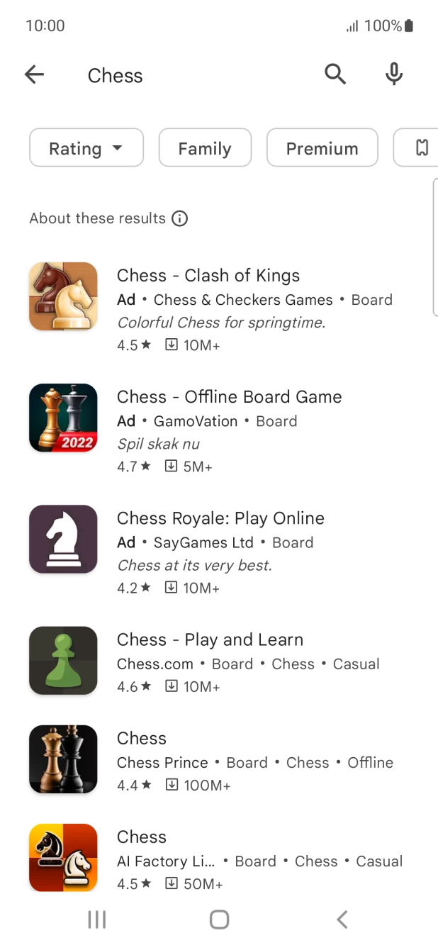 Press the required app. Press the required app.