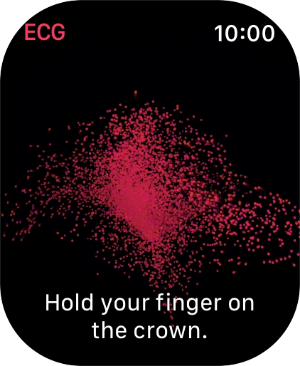 Place your index finger on the Digital Crown while the measurement is done. Place your index finger on the Digital Crown while the measurement is done.