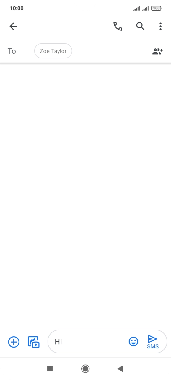 Press the send icon when you've finished your text message. Press the send icon when you've finished your text message.