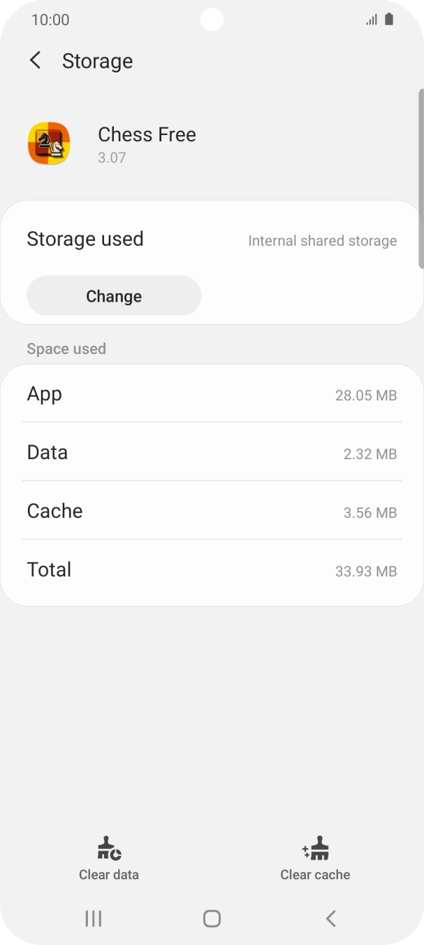Press Clear cache.