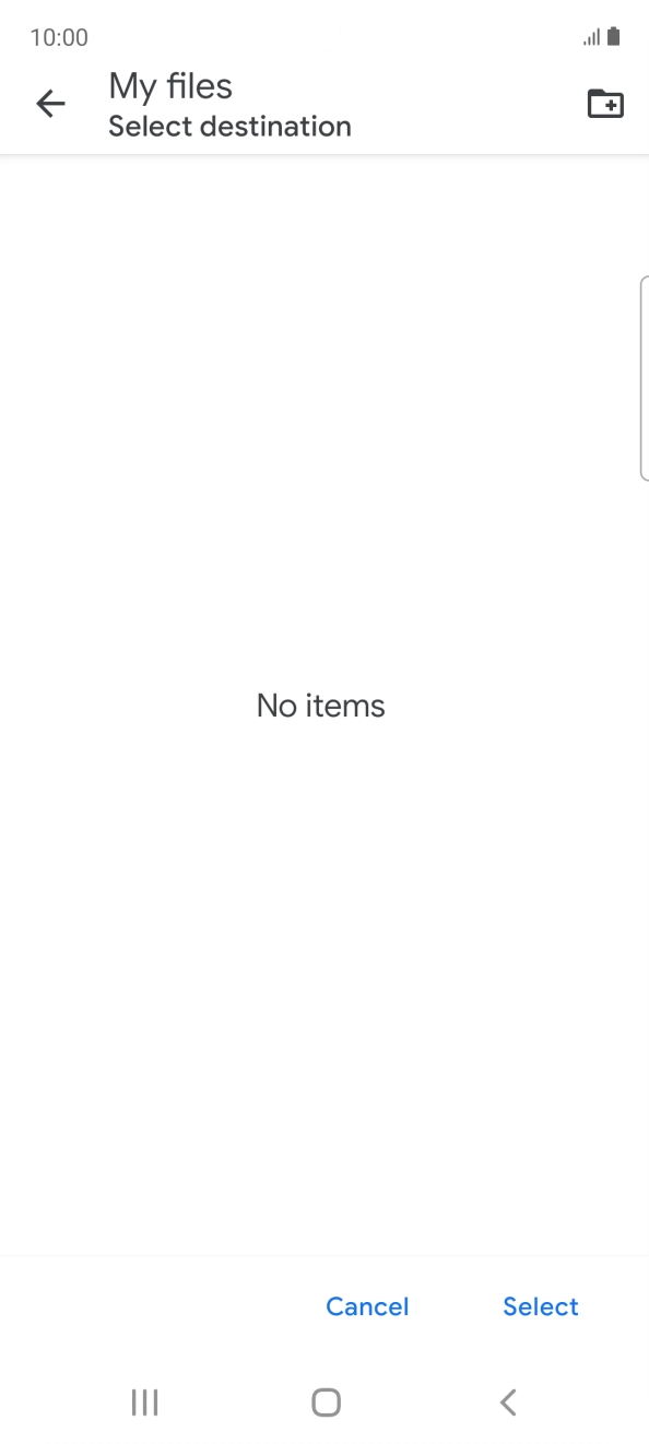 To create a new folder, press the new folder icon and follow the instructions on the screen to create a new folder. To create a new folder, press the new folder icon and follow the instructions on the screen to create a new folder.