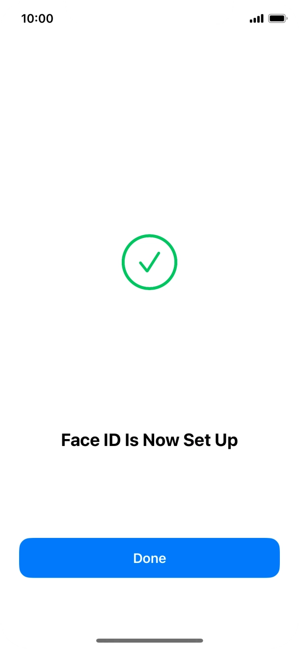 Press Done. If you haven't previously selected a phone lock code, key in a code of your own choice twice.