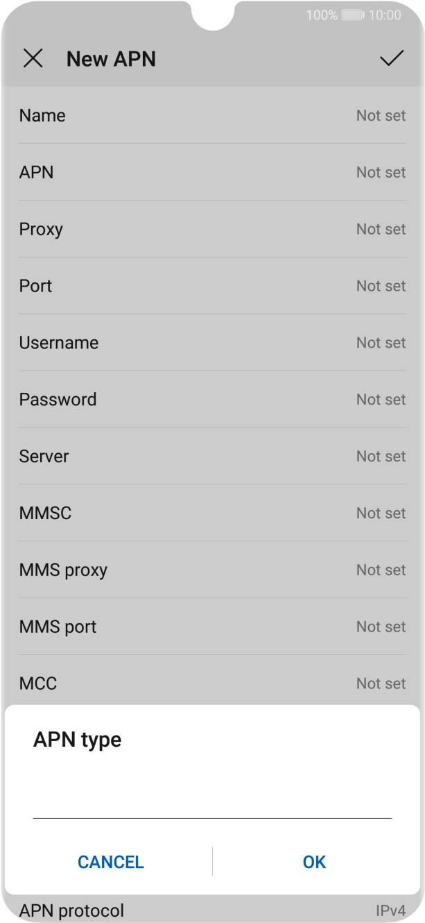 Key in default and press OK. Key in default and press OK.