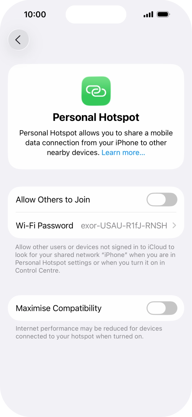 Press Wi-Fi Password and key in the required password. Press Wi-Fi Password and key in the required password.