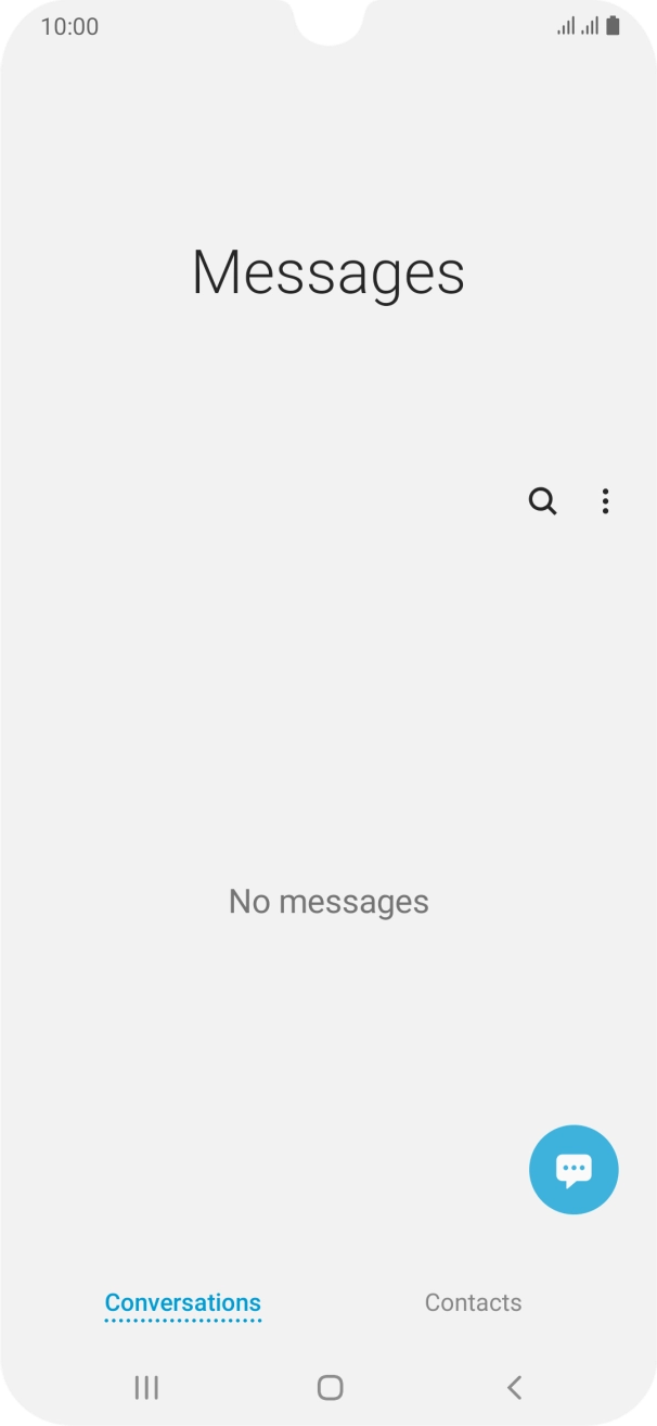 Press the new message icon. Press the new message icon.