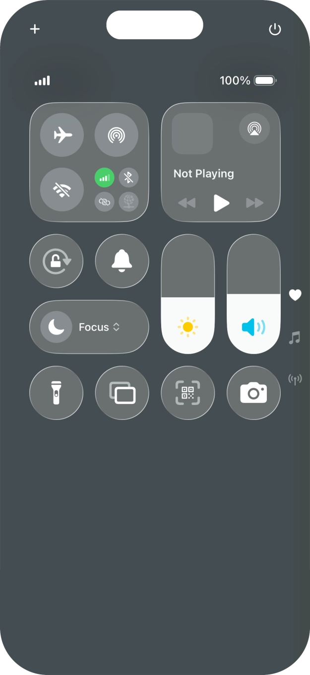 Press the airplane mode icon to turn the function on or off. Press the airplane mode icon to turn the function on or off.