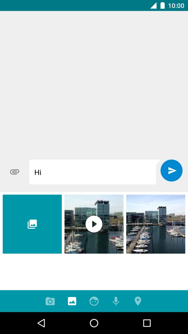 Press the gallery icon. Press the gallery icon.