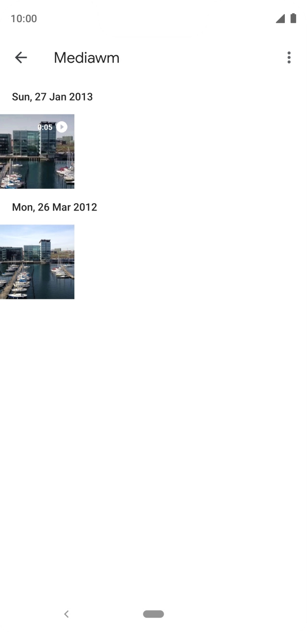 Press and hold any picture or video clip. Press and hold any picture or video clip.