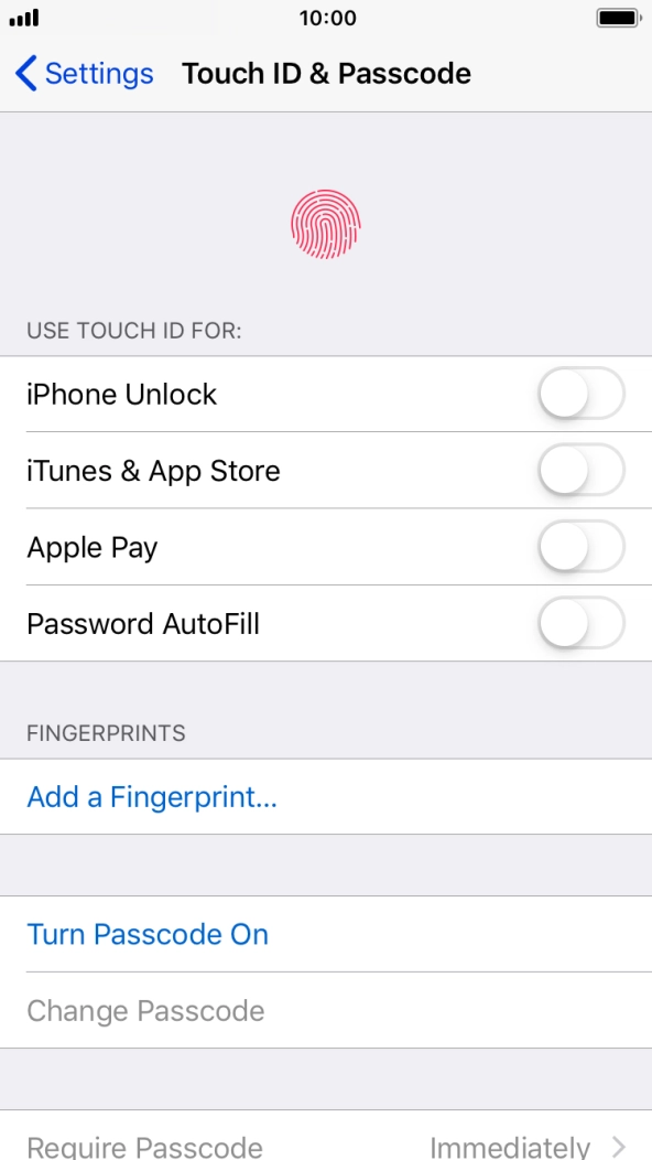 Press Turn Passcode On and key in a phone lock code of your own choice twice. Press Turn Passcode On and key in a phone lock code of your own choice twice.