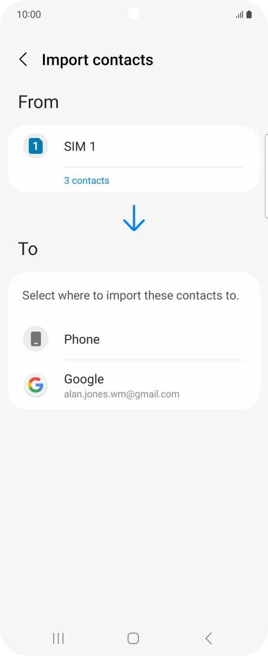 Press the required Google account.