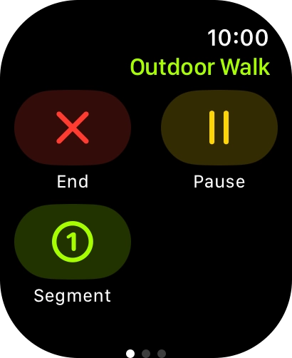 Press End to stop your training activity. Press End to stop your training activity.