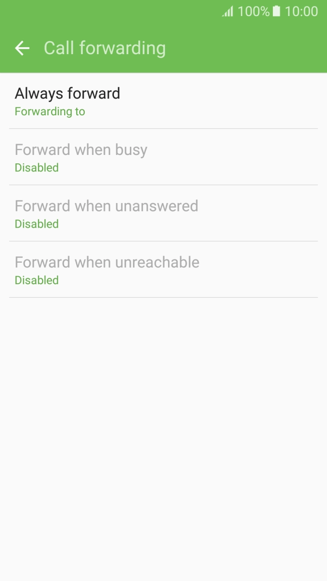 Press the required divert type.