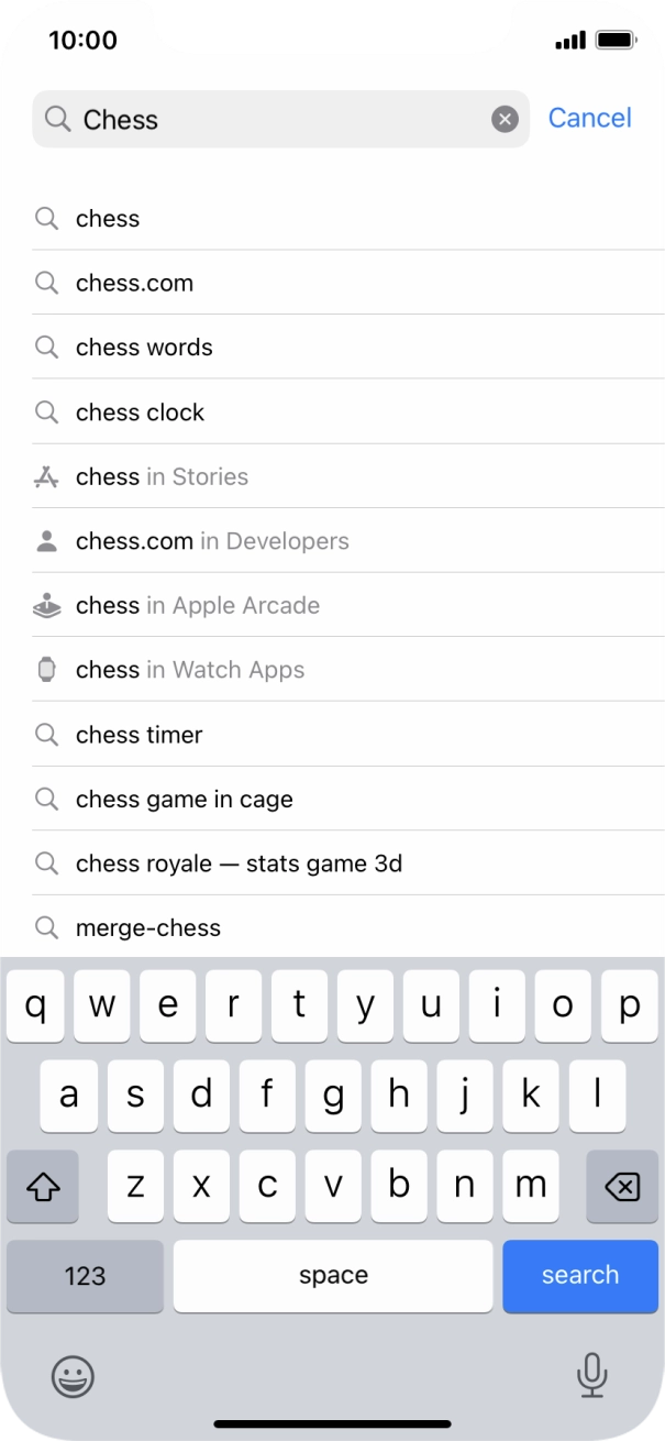 Press search.