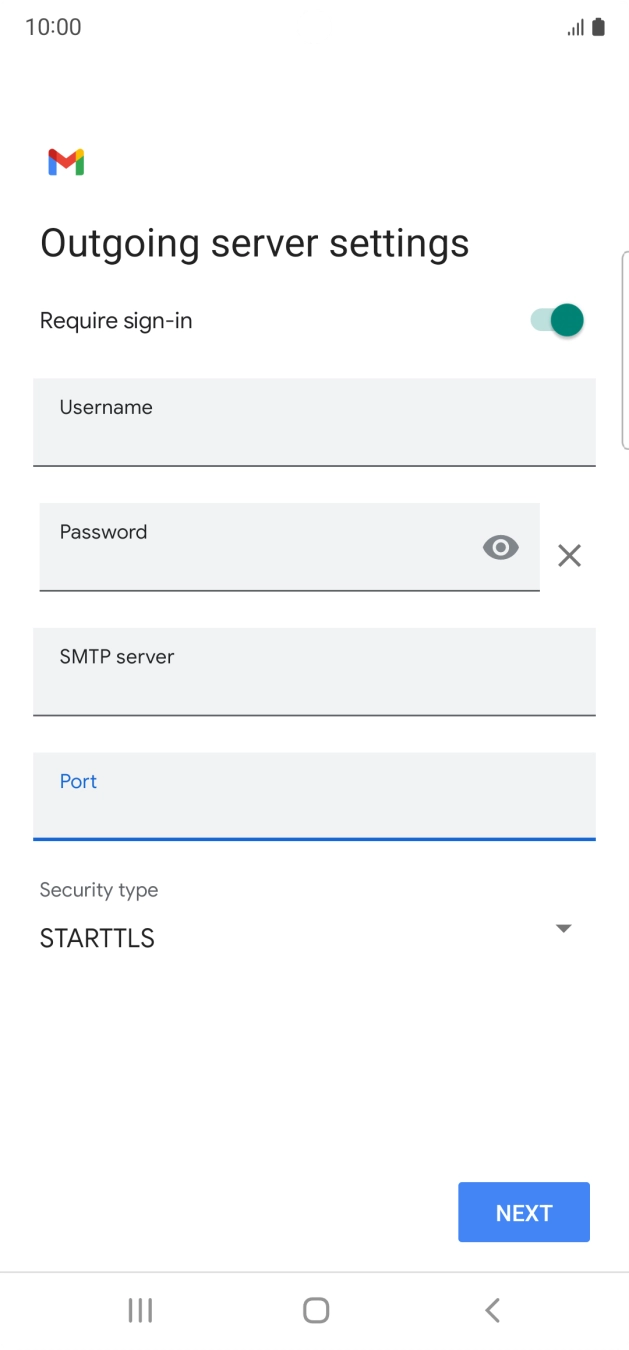 Press the drop down list below 'Security type'. Press the drop down list below 'Security type'.