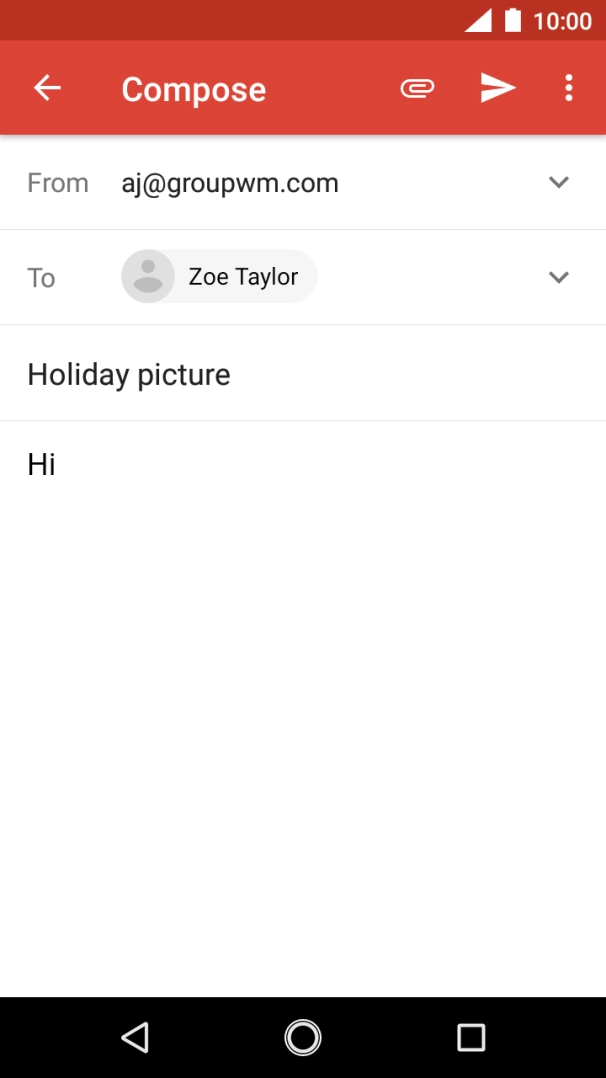 Press the attachment icon. Press the attachment icon.