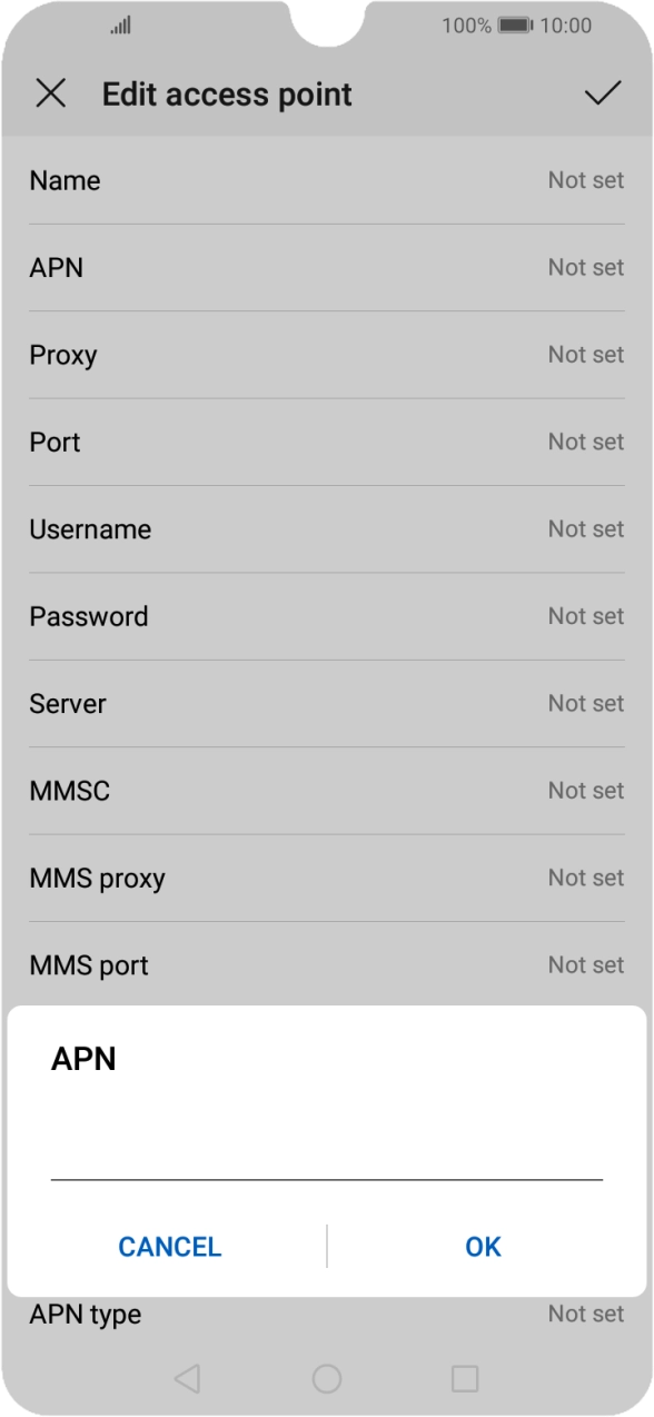 Key in mobile.o2.co.uk and press OK.