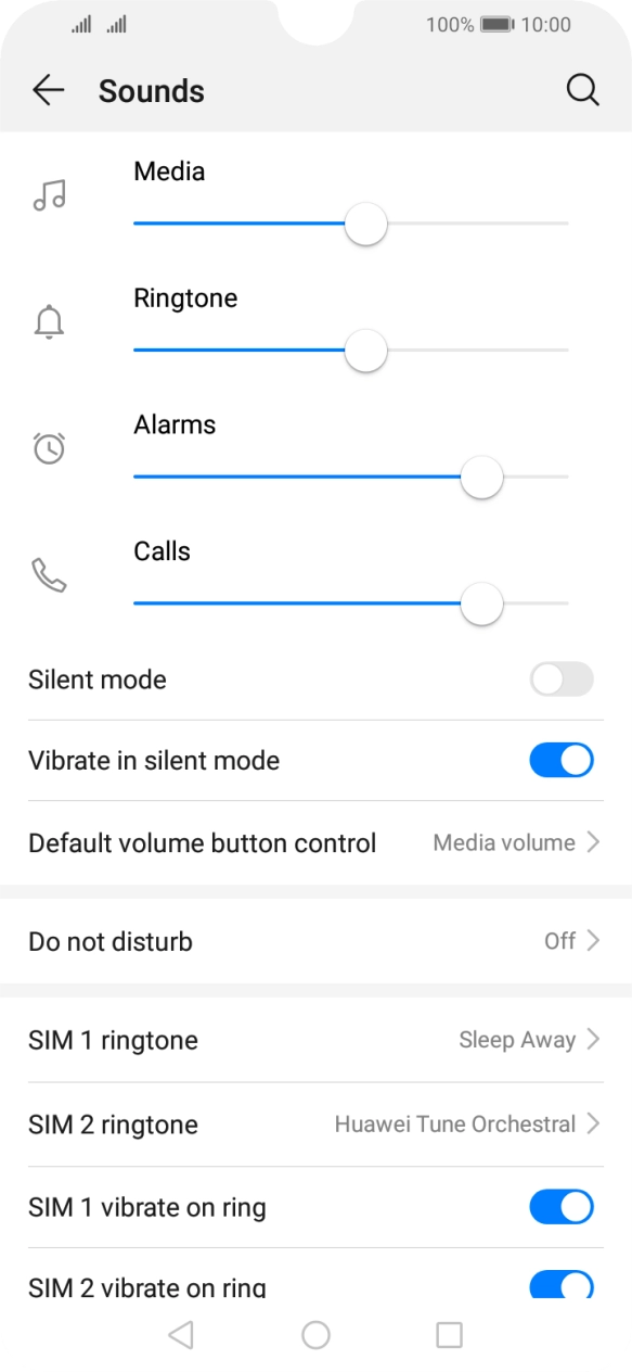 Press the Home key to return to the home screen.