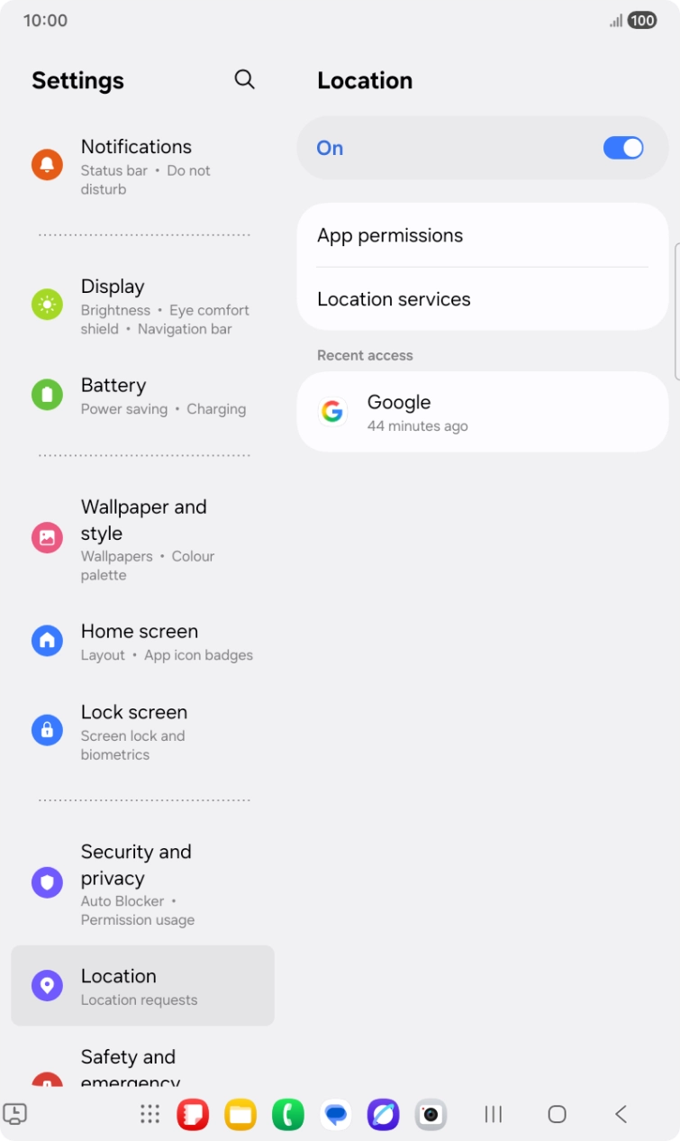 Press App permissions. Press App permissions.