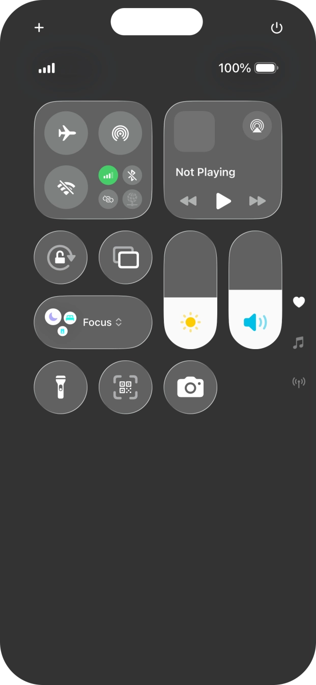 Press the airplane mode icon to turn the function on or off. Press the airplane mode icon to turn the function on or off.