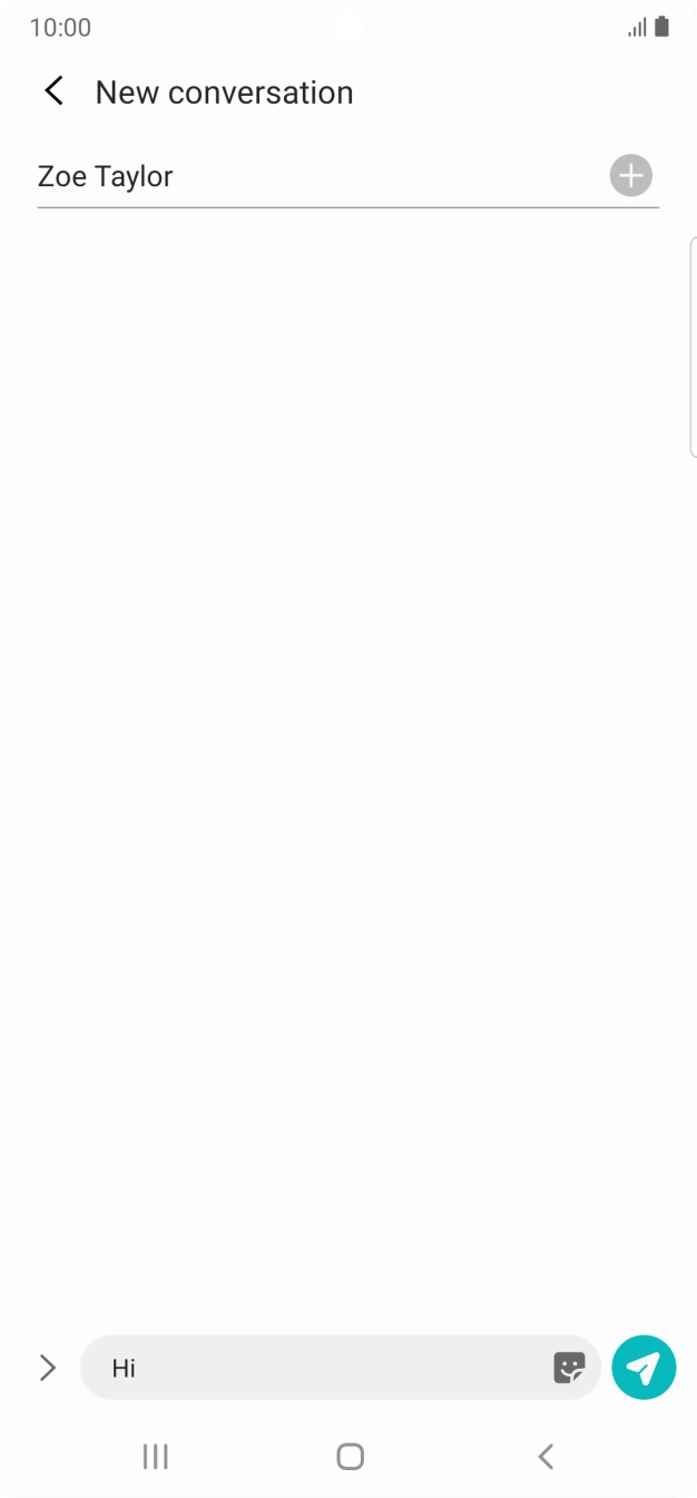 Press the send icon when you've finished your text message.