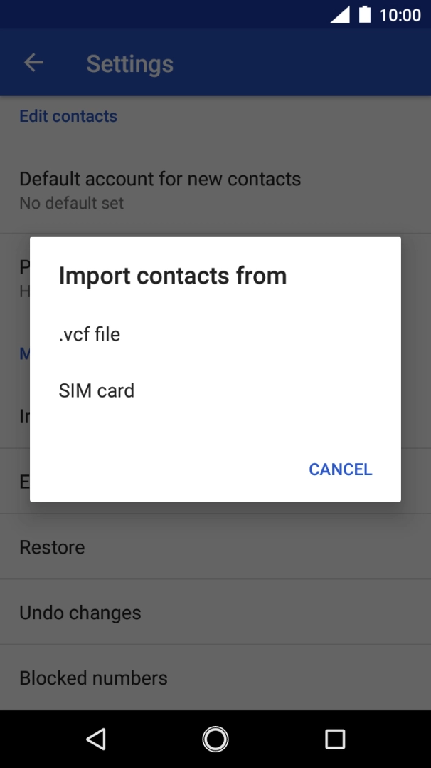 Press SIM card.