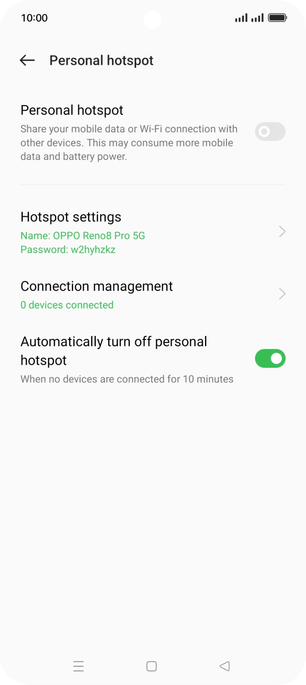 Press Hotspot settings. Press Hotspot settings.