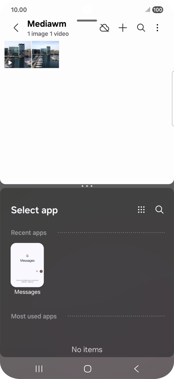 Press the second application. Press the second application.