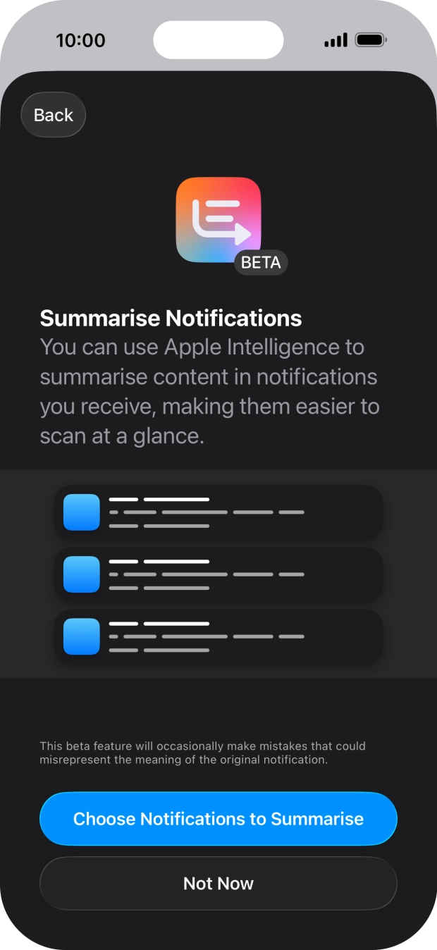 If you turn on the function, follow the instructions on the screen to select more settings.