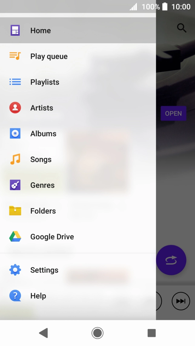Press the required category and go to the required audio file.