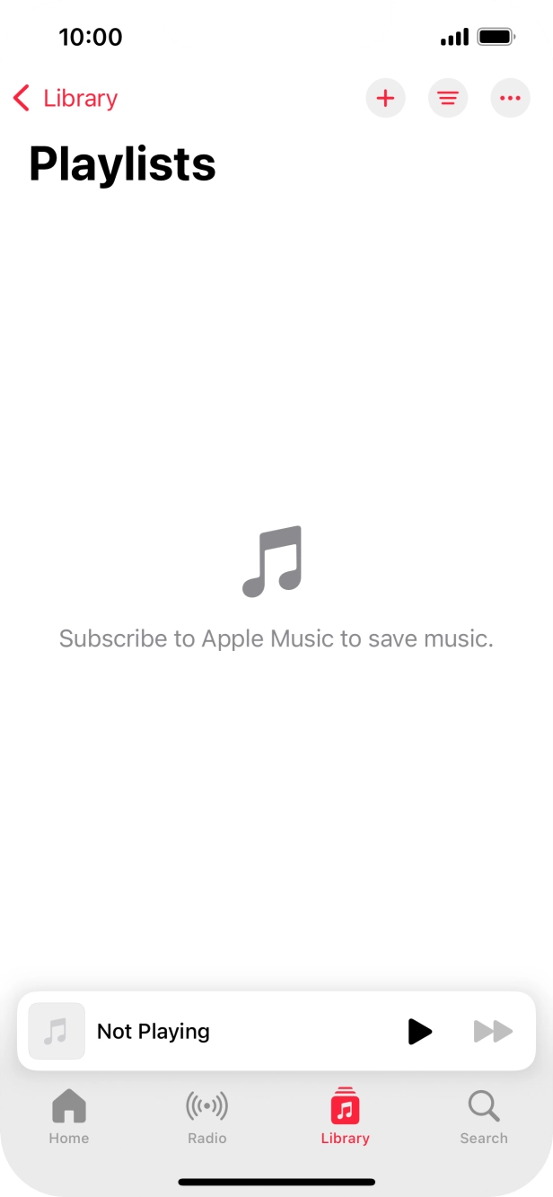 Press the new playlist icon. Press the new playlist icon.