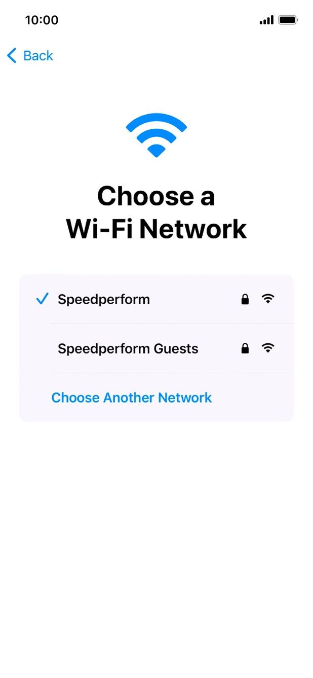 Press the required WiFi network.