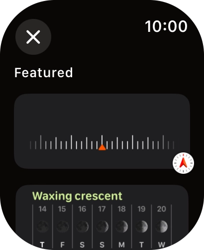 Press the required widget. Press the required widget.