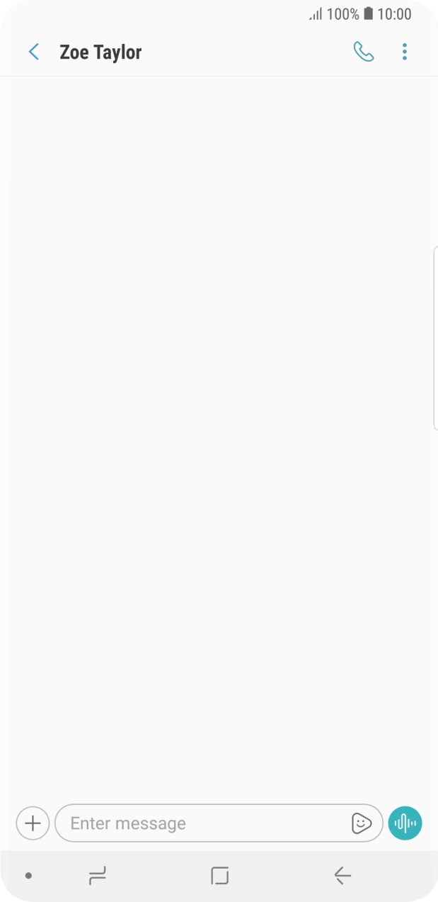 Press the text input field and write the text for your text message. Press the text input field and write the text for your text message.