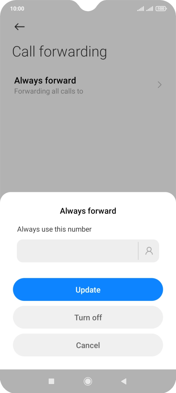 Press Turn off. Press Turn off.