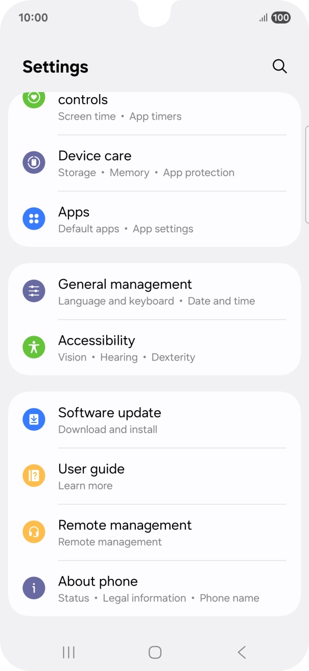 Press Software update. Press Software update.